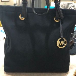 Michael Kors black tote bag
